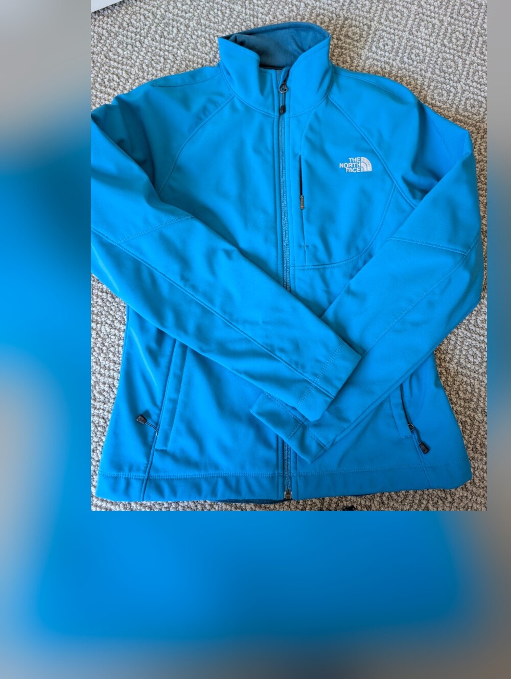 The North Face Bright Turquoise Softshell Jacket